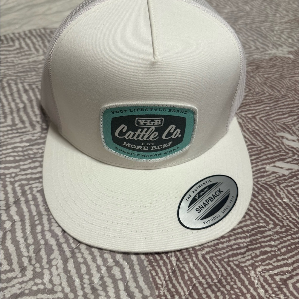 Cattle Co. White Snapback Hat